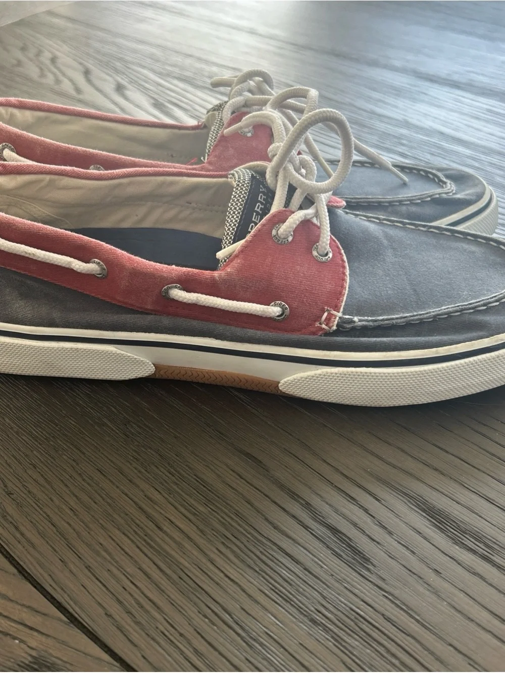 Men’s SPERRY Top-siders Boat Shoes Red/White/Blue Size 13M